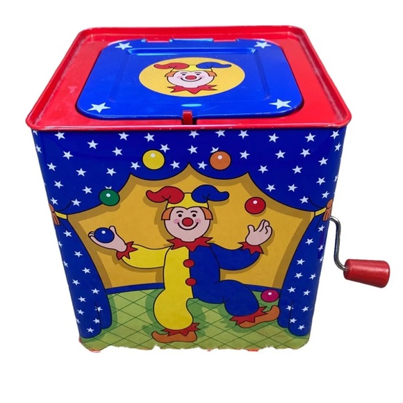 Vintage 1997 Schylling Original Jester Clown Jack In The Box Musical Wind Up Toy - Picture 2 of 12